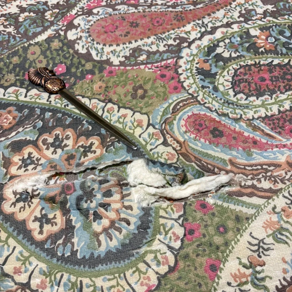 Pottery Barn Quilt King Multicolor Paisley Cotton Bedding 7209281 *FLAW*